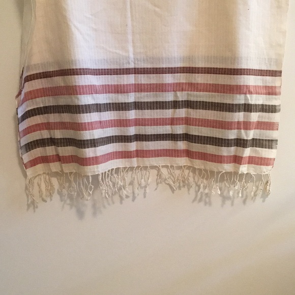 Striped cotton scarf - Picture 2 of 4